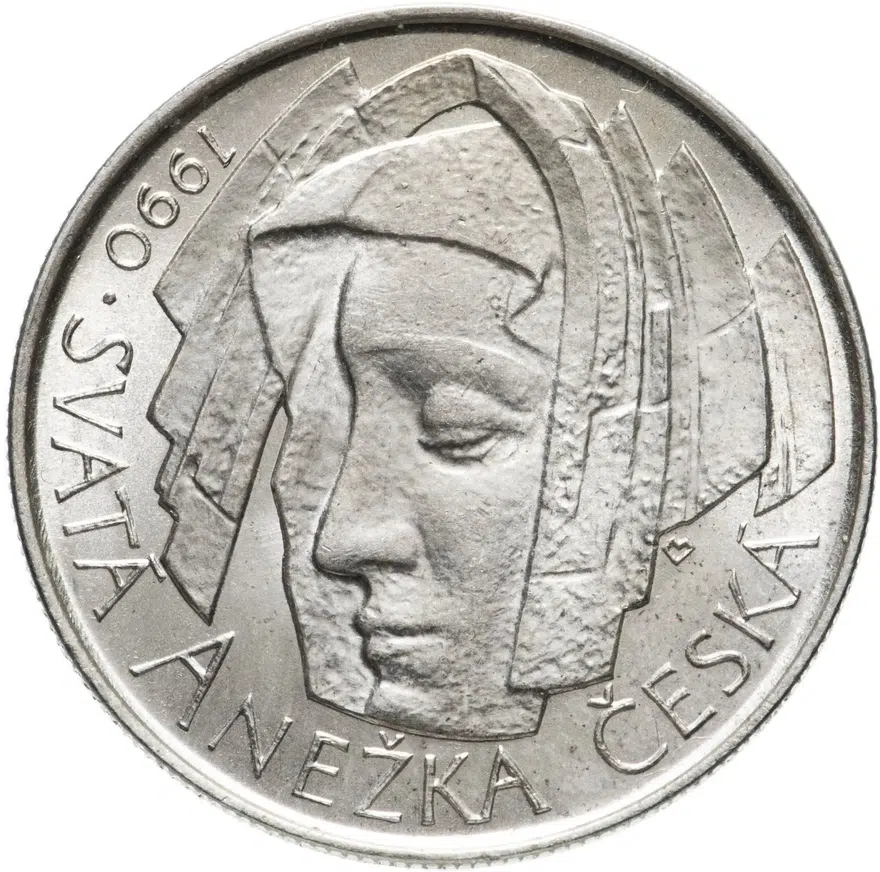 Чехословакия 50 крон (korun) 1990  Агнесса Чешская, аверс