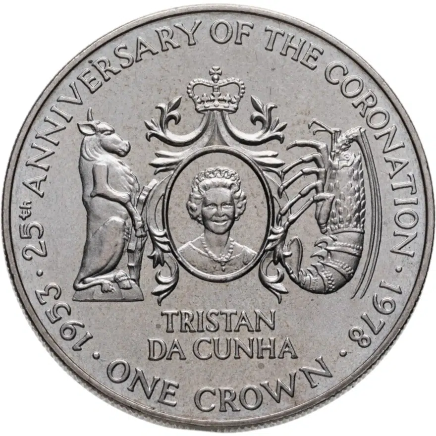 Тристан-да-Кунья 1 крона (crown) 1978 "25 лет коронации Елизаветы II"
