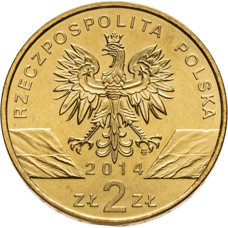 Польша 2 злотых (zlote) 2014  Всемирная природа - Польский коник, реверс