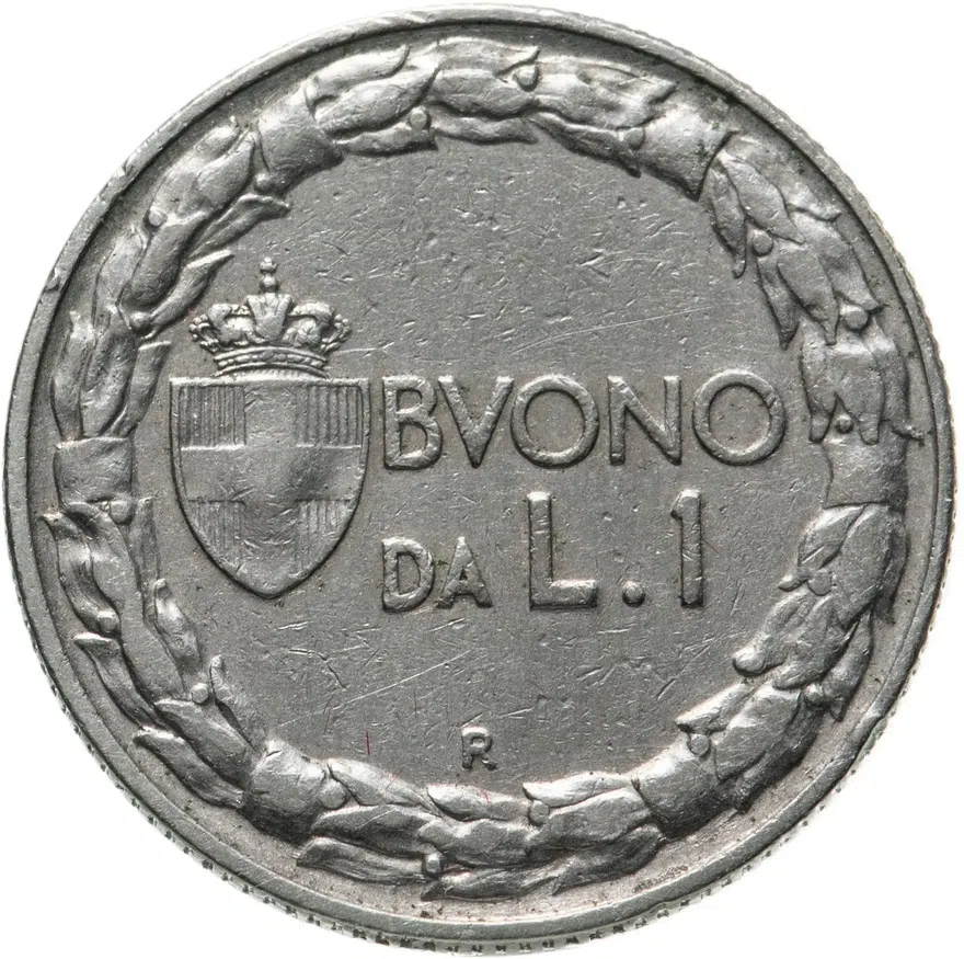 Италия 1 лира (lira) 1922