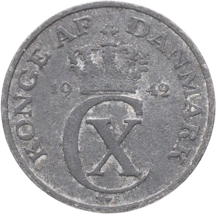 Дания 2 эре (ore) 1942, реверс