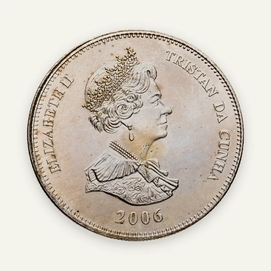 Тристан-да-Кунья 1 крона (crown) 2006  True Blooded Yankee медно-никелевый сплав, реверс