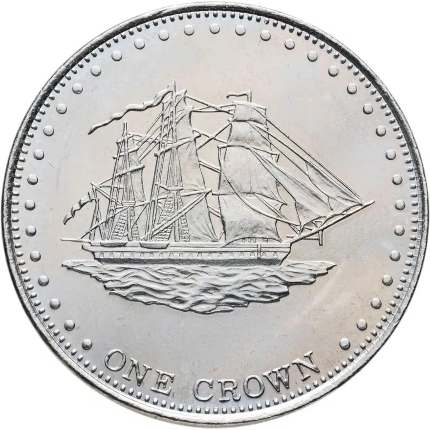 Тристан-да-Кунья 1 крона (crown) 2008  парусник