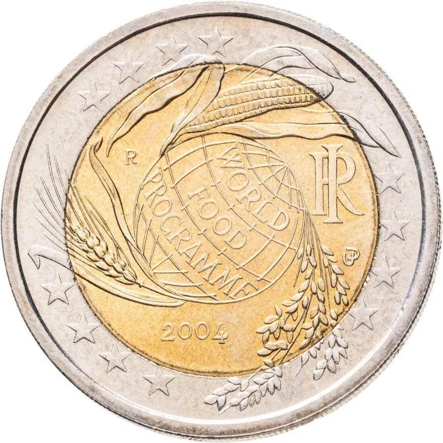 Италия 2 евро (euro) 2004 "50 лет Всемирной Продовольственной программы"