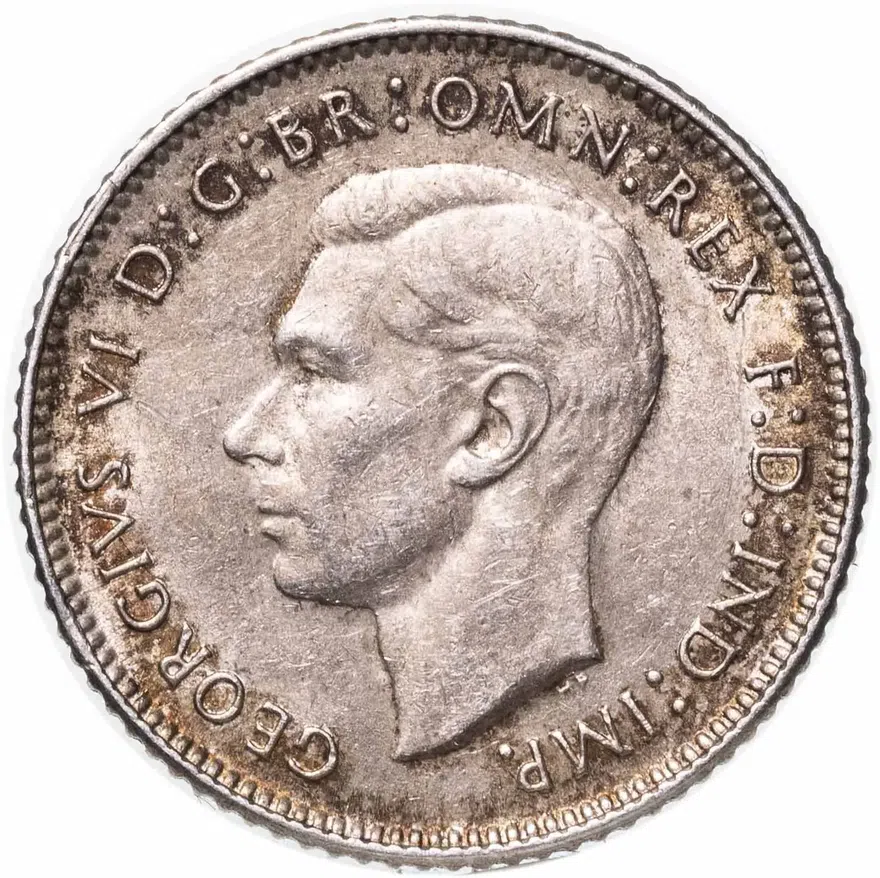 Австралия 6 пенсов (pence) 1943 D знак монетного двора: "D" - Денвер, реверс