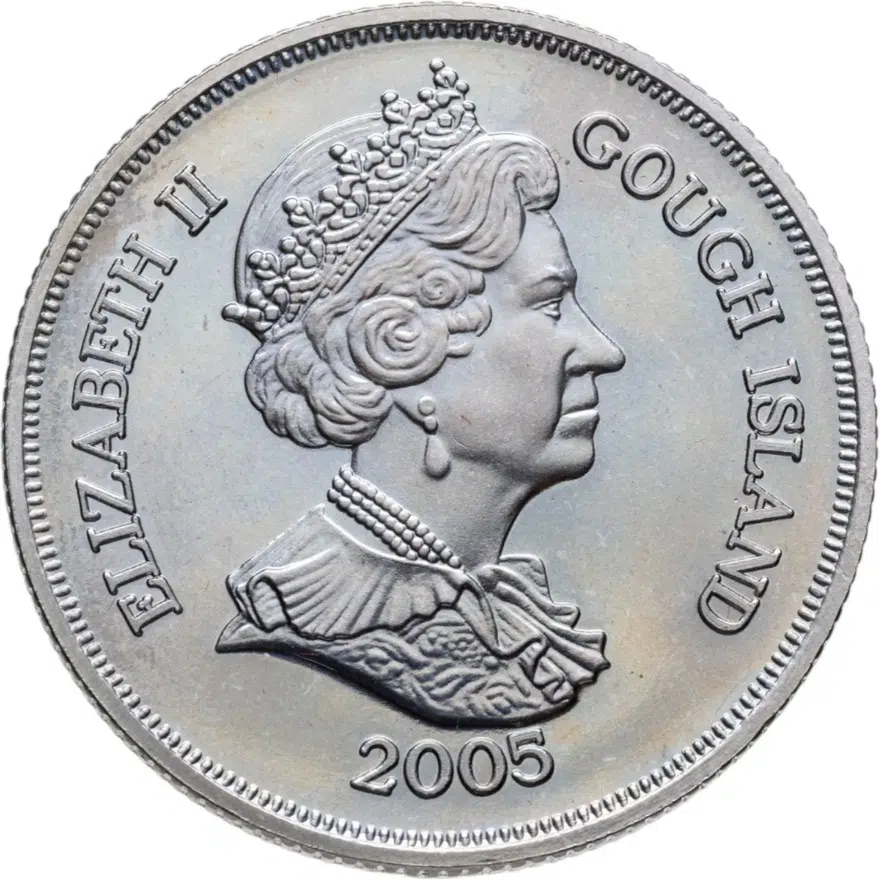 Тристан-да-Кунья, остров Гоф 1 крона (crown) 2005  60 лет Победы в Европе, реверс