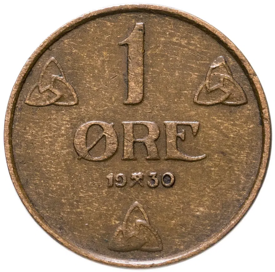 Норвегия 1 эре (ore) 1930