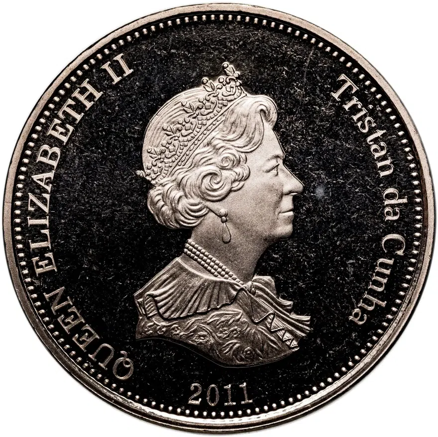 Тристан-да-Кунья 1 крона (crown) 2011  остров Найтингейл, реверс