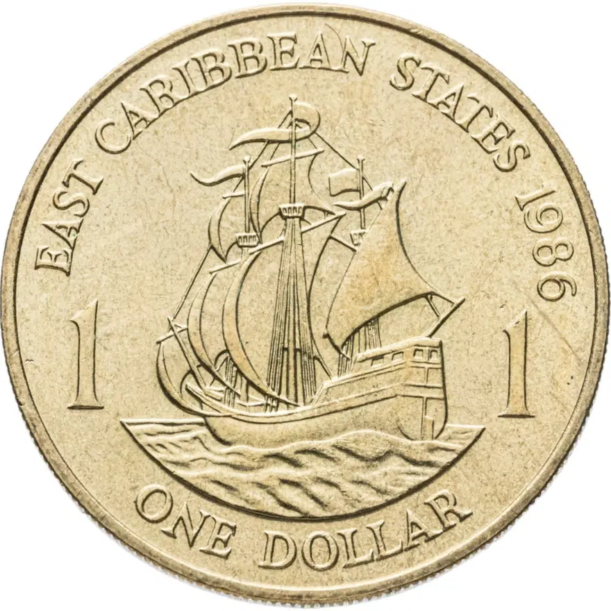 Восточные Карибы 1 доллар (dollar) 1986