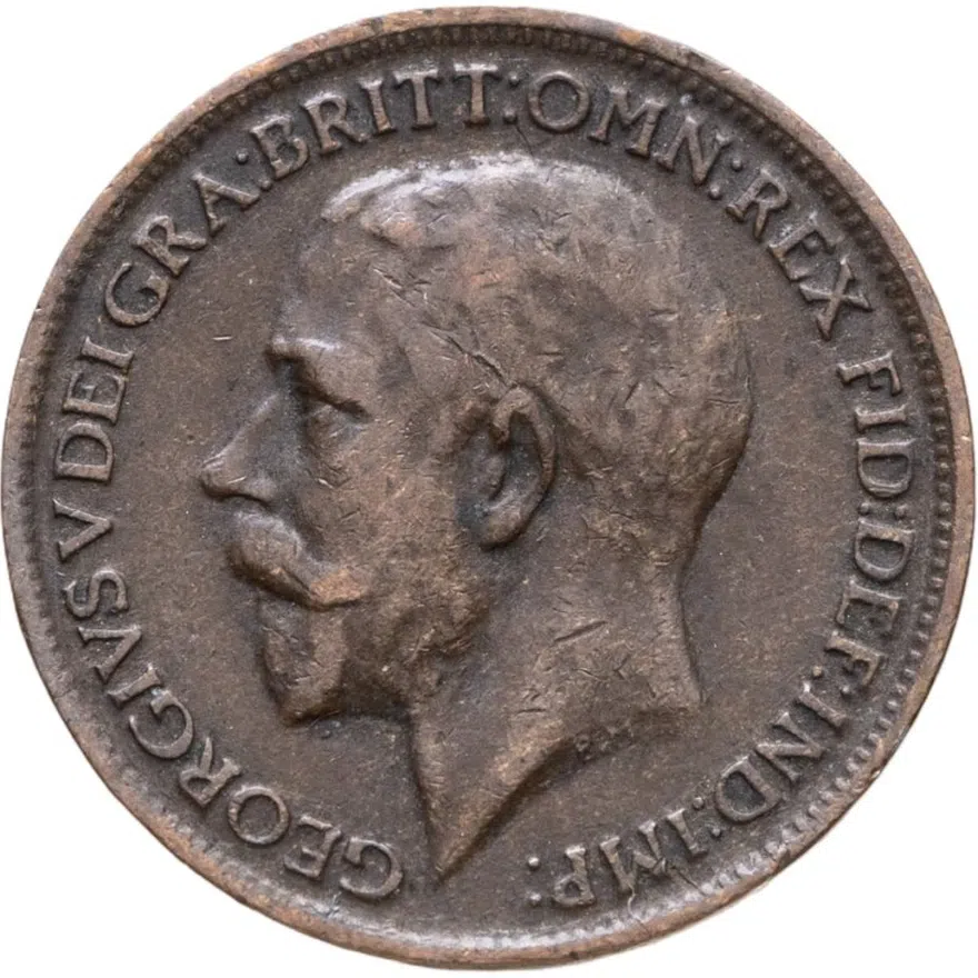 Великобритания 1 фартинг (farthing) 1916, реверс