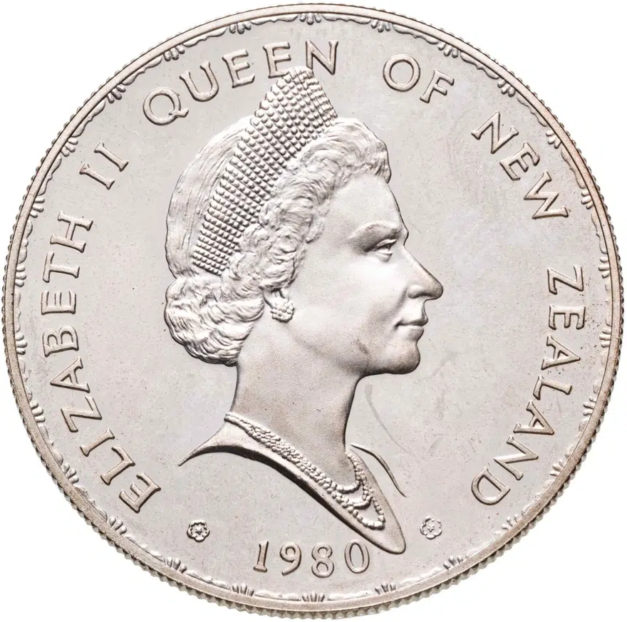 Новая Зеландия 1 доллар (dollar) 1980   "Птицы Новой Зеландии - Веерохвостка"