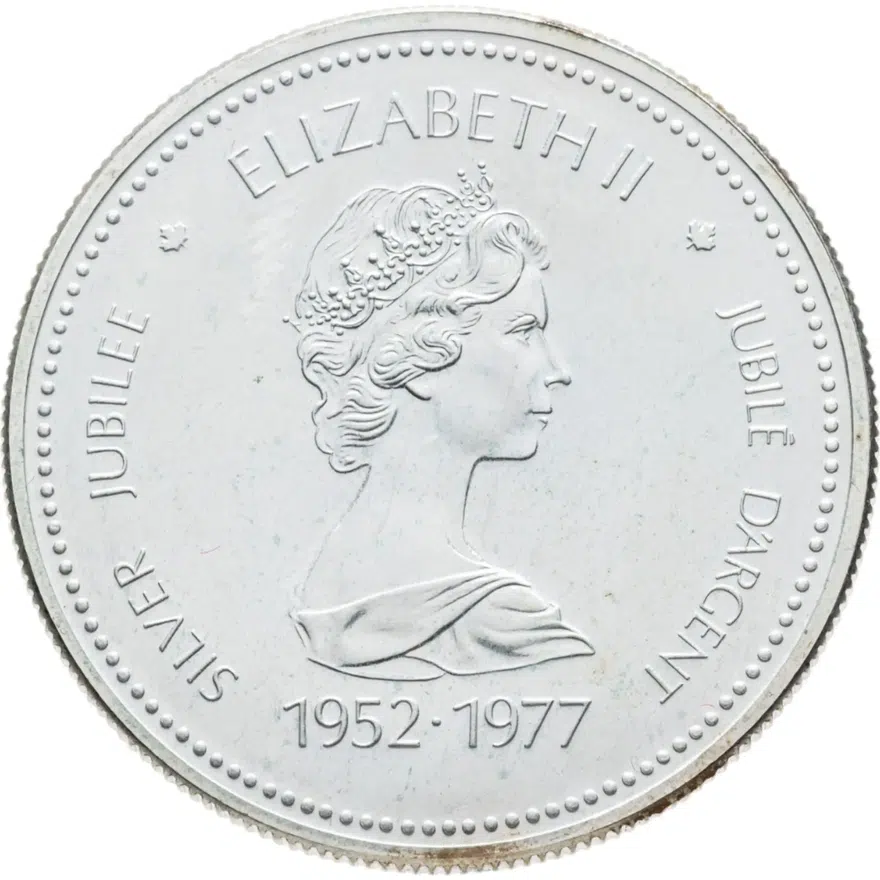 Канада 1 доллар (dollar) 1977  25 лет коронации Елизаветы II, реверс