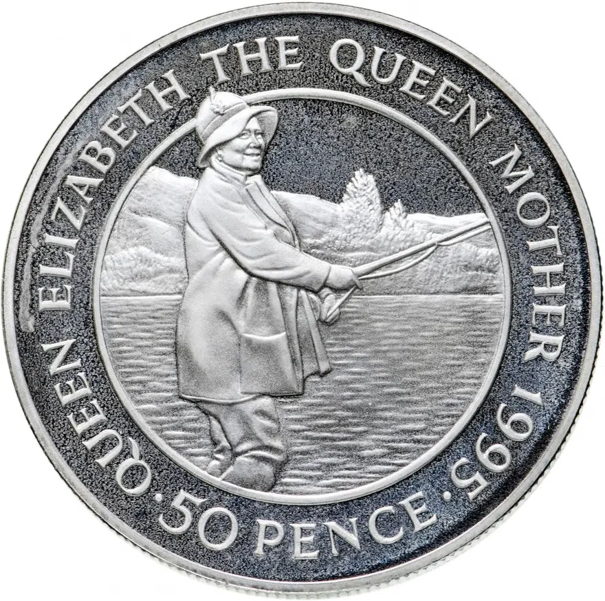 Остров Вознесения 50 пенсов (pence) 1995  95 лет со дня рождения королевы-матери