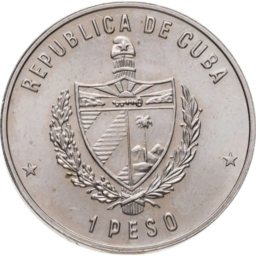 Куба 1 песо (peso) 1981 "Фауна Кубы - Гигантский сарган", реверс