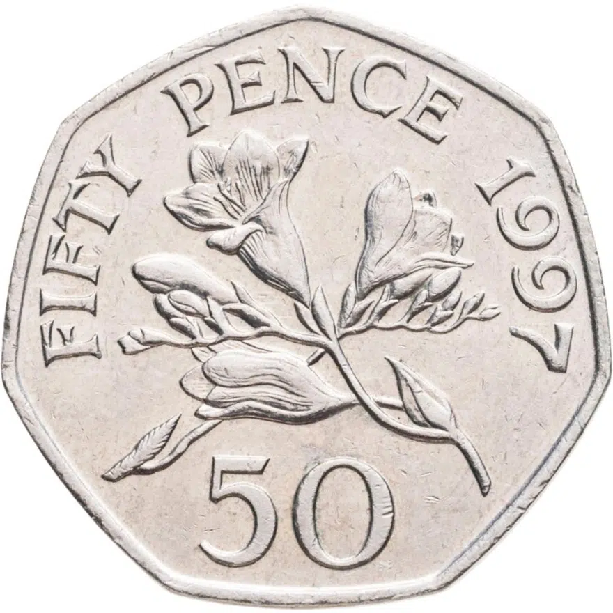 Гернси 50 пенсов (pence) 1997