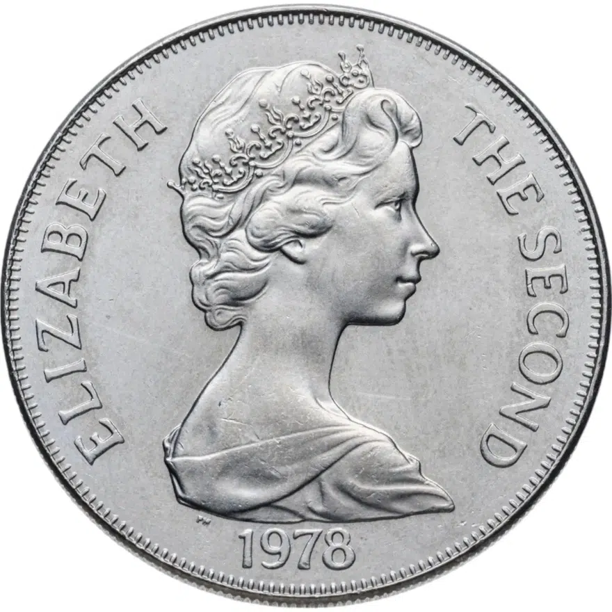 Остров Вознесения 1 крона (crown) 1978 25 лет коронации королевы Елизаветы II, реверс