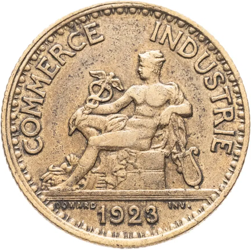 Франция 1 франк (franc) 1923, аверс