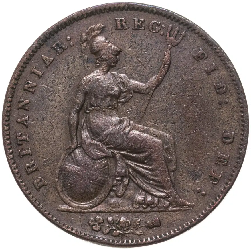 Великобритания 1 пенни (penny) 1858, реверс