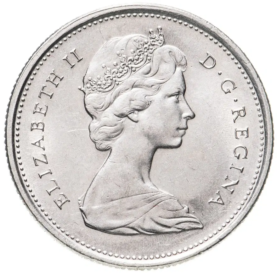 Канада 25 центов (квотер, cents) 1975, реверс