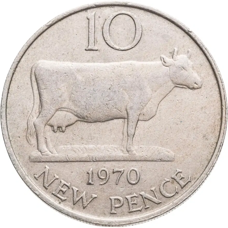 Гернси 10 новых пенсов (new pence) 1970