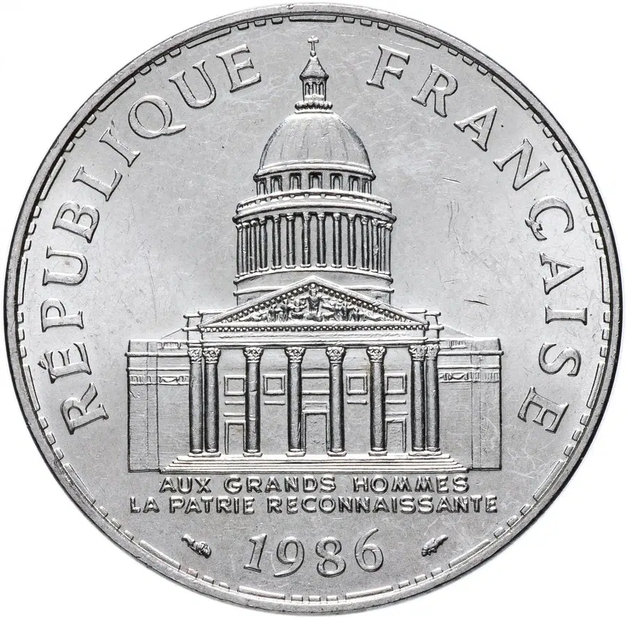 Франция 100 франков (francs) 1986