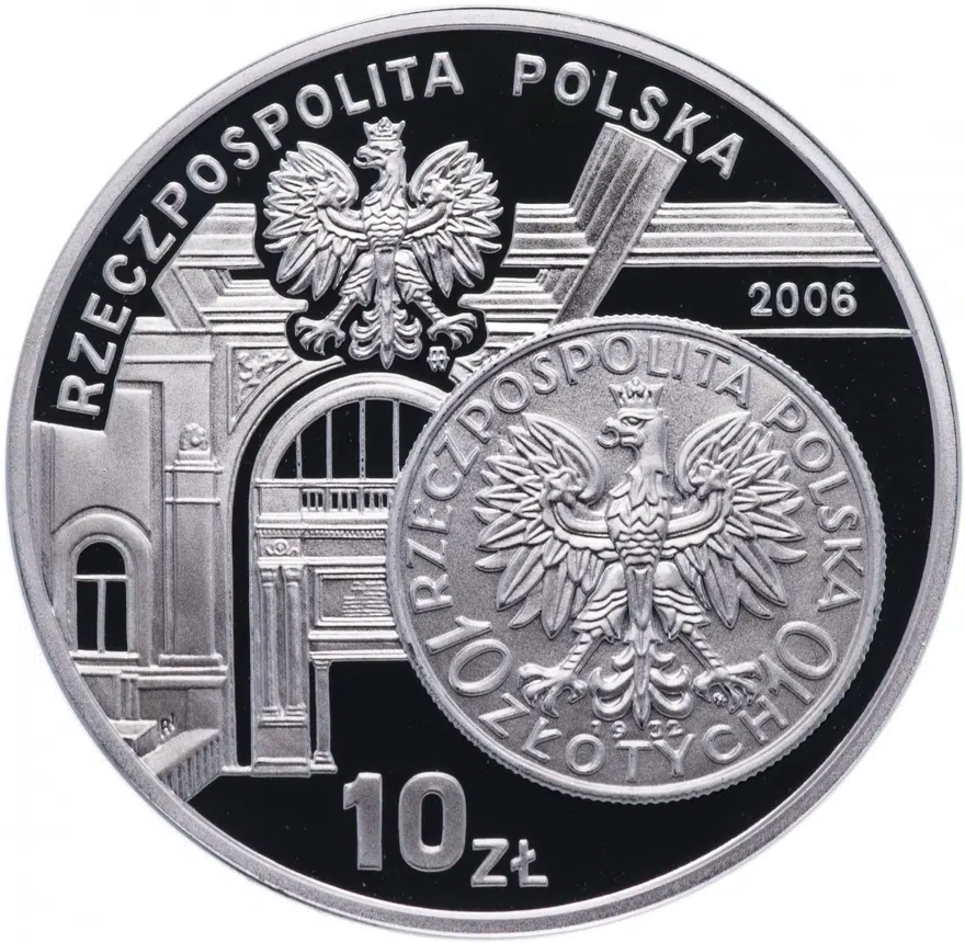 Польша 10 злотых (zlotych) 2006 "История польского злотого - 10 злотых 1932 года", аверс