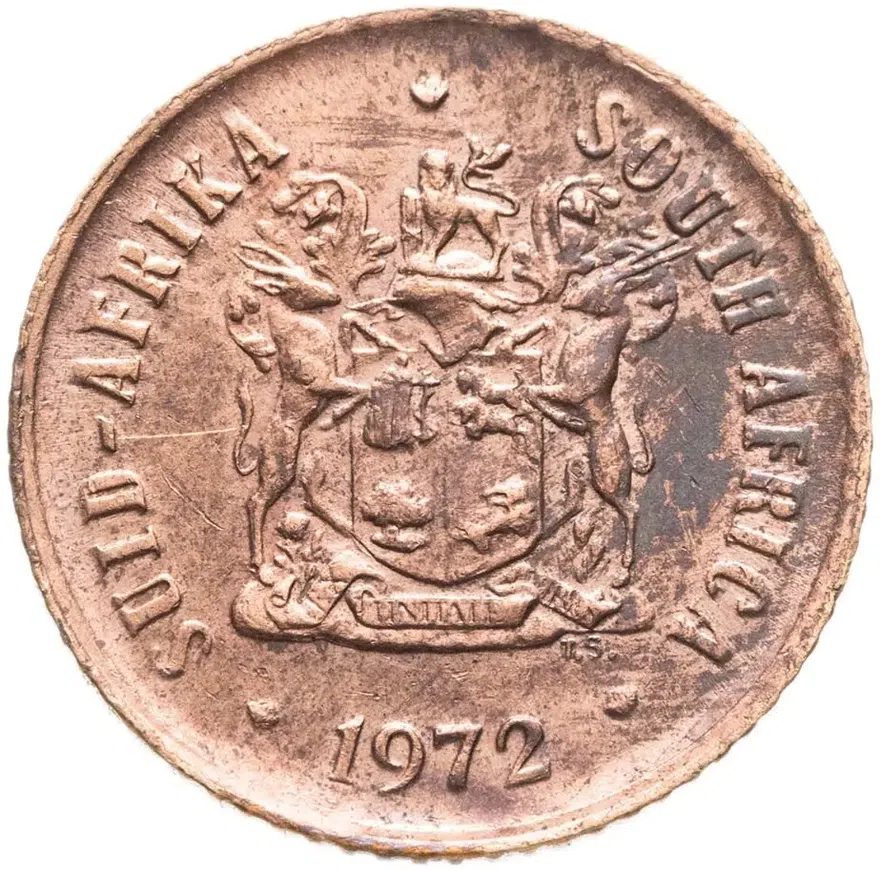 ЮАР 1 цент (cent) 1972, реверс