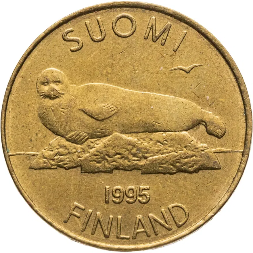 Финляндия 5 марок (markkaa) 1995, аверс