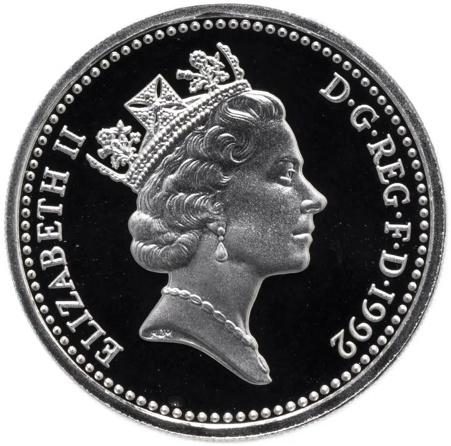 Великобритания 1 фунт (pound) 1992, реверс