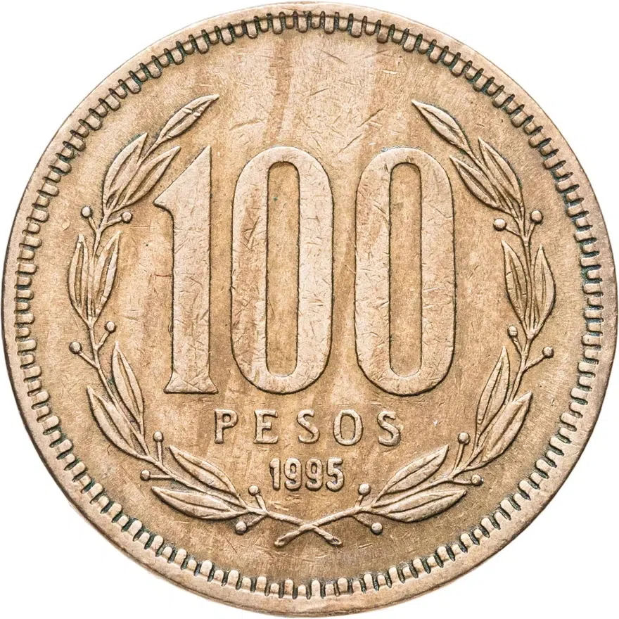 Чили 100 песо (pesos) 1995