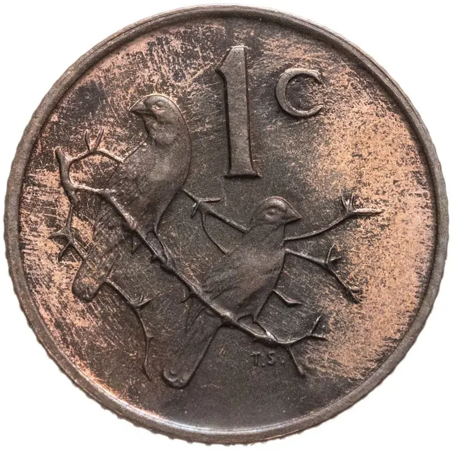 ЮАР 1 цент (cent) 1974, аверс