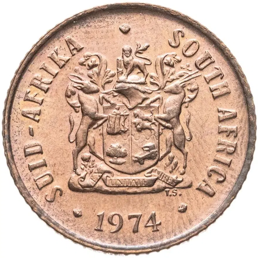 ЮАР 1 цент (cent) 1974, реверс