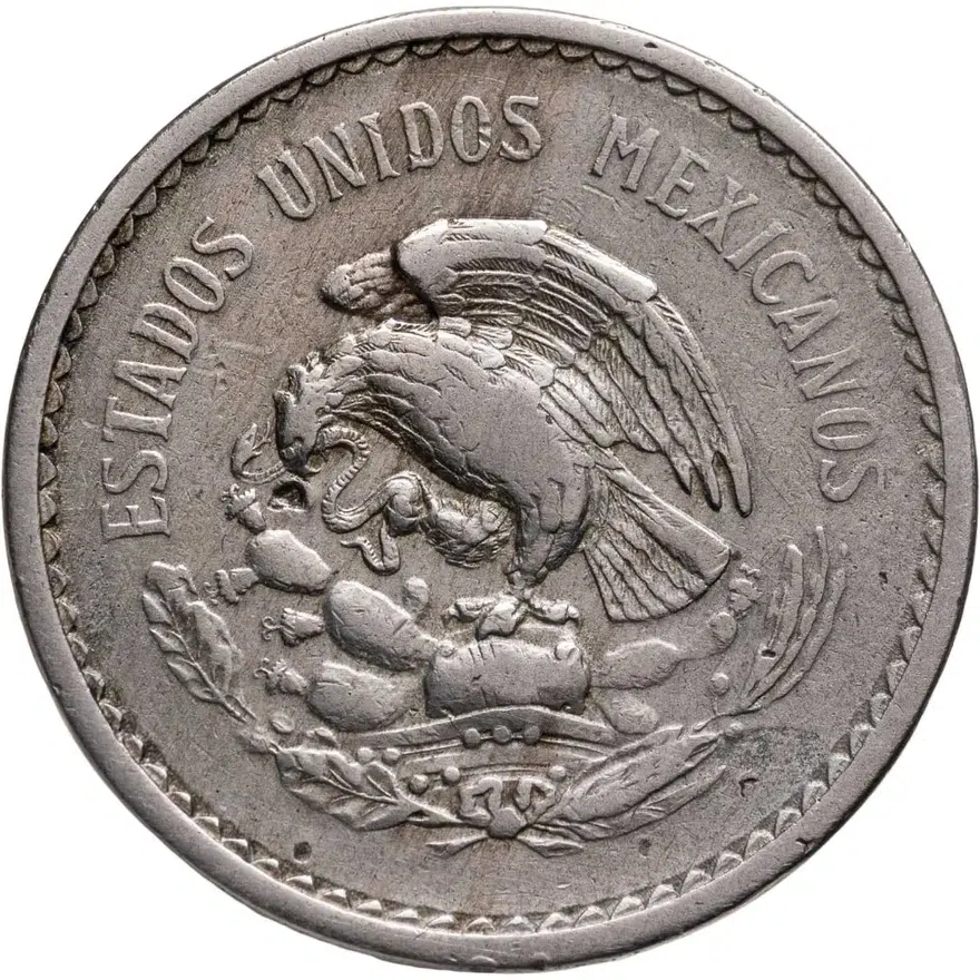 Мексика 10 сентаво (centavos) 1939, реверс