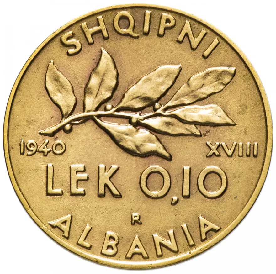 Албания 0,1 лека (lek) 1940, реверс