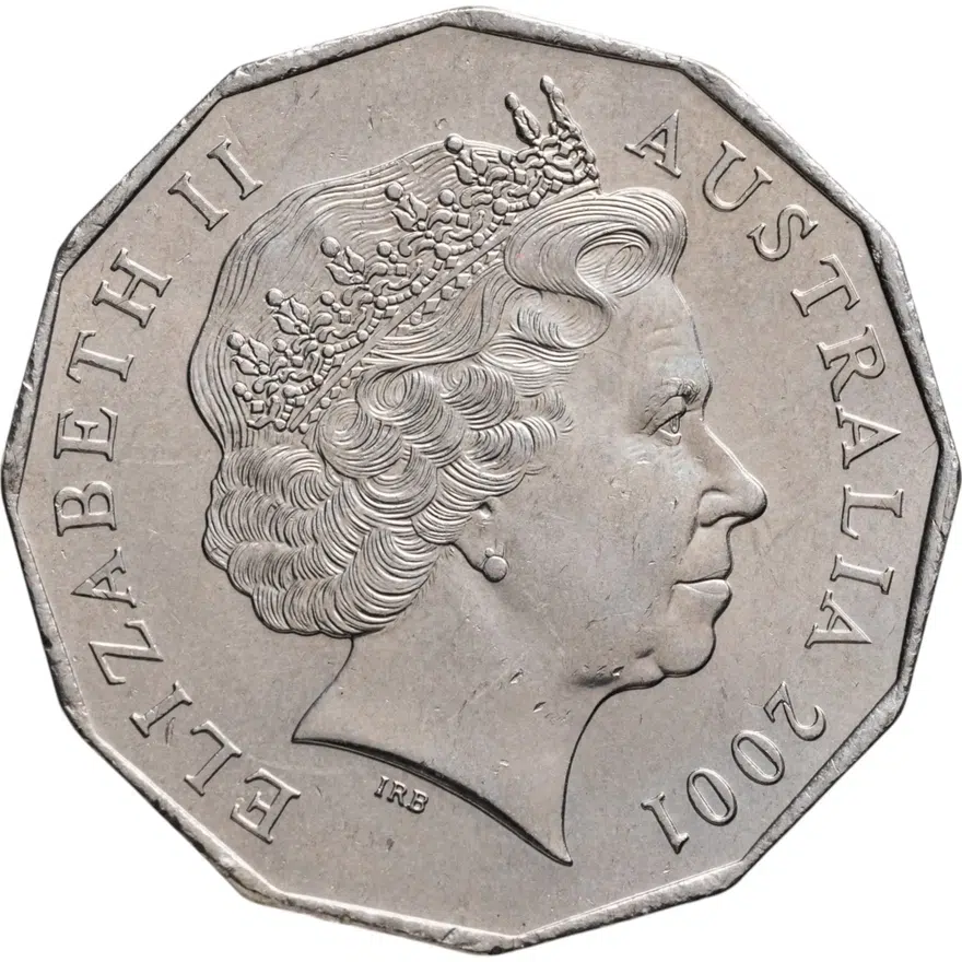 Австралия 50 центов (cents) 2001  Столетие Федерации - Западная Австралия, реверс
