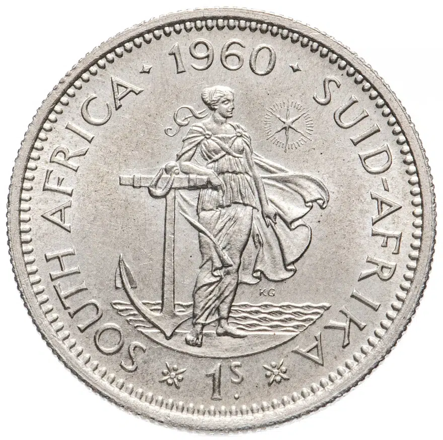ЮАР 1 шиллинг (shilling) 1960, реверс
