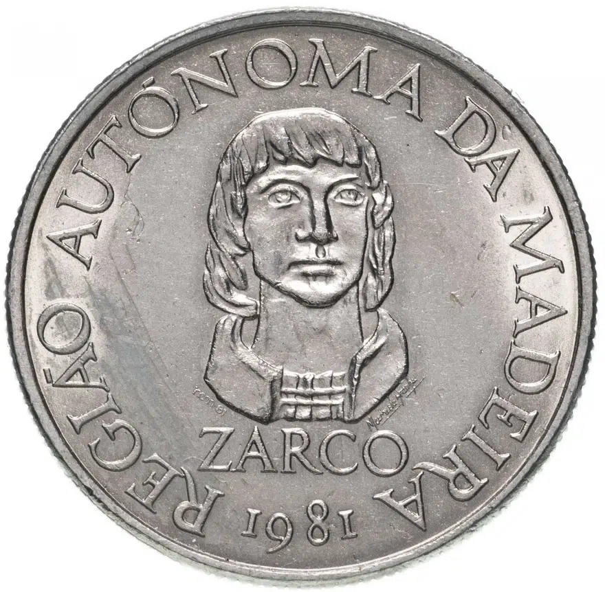 Португалия 25 эскудо (escudos) 1981  Автономная область Мадейра, реверс