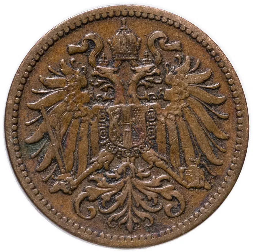 Австрия 2 геллера (heller) 1911, реверс
