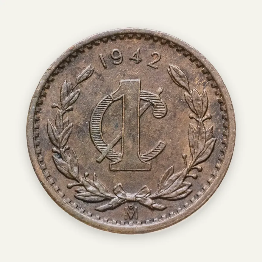 Мексика 1 сентаво (centavo) 1942, аверс