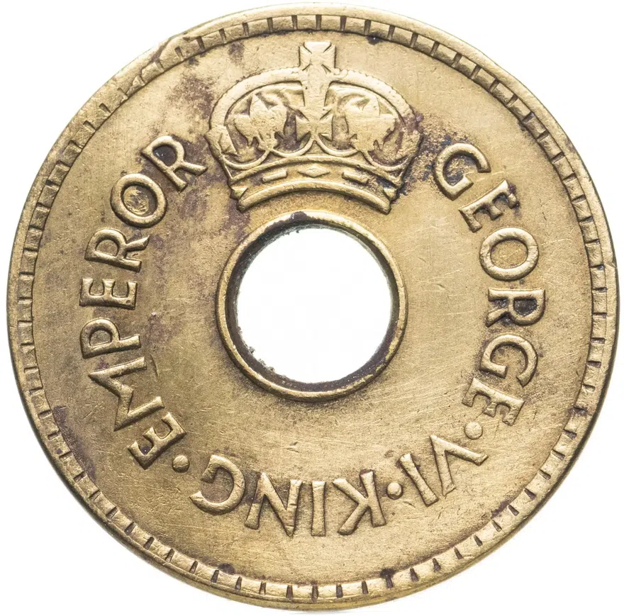 Фиджи 1 пенни (penny) 1942, реверс