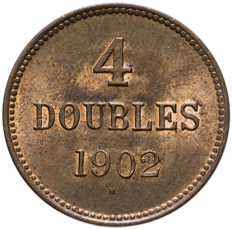 Гернси 4 дубля (doubles) 1902
