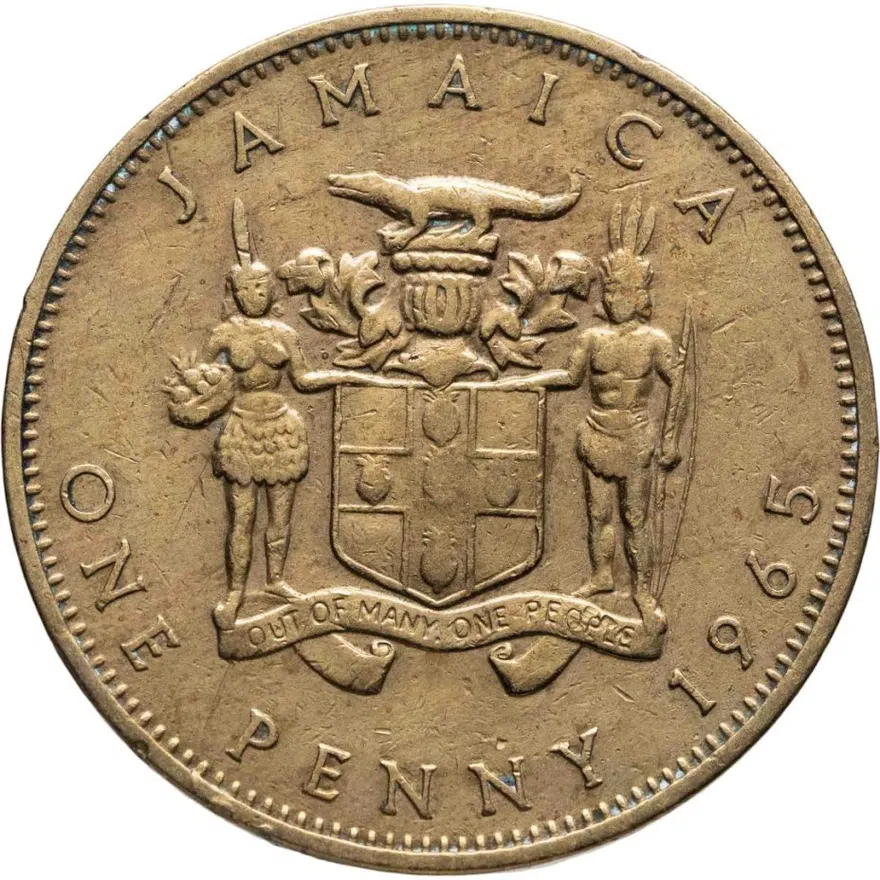 Ямайка 1 пенни (penny) 1965, аверс