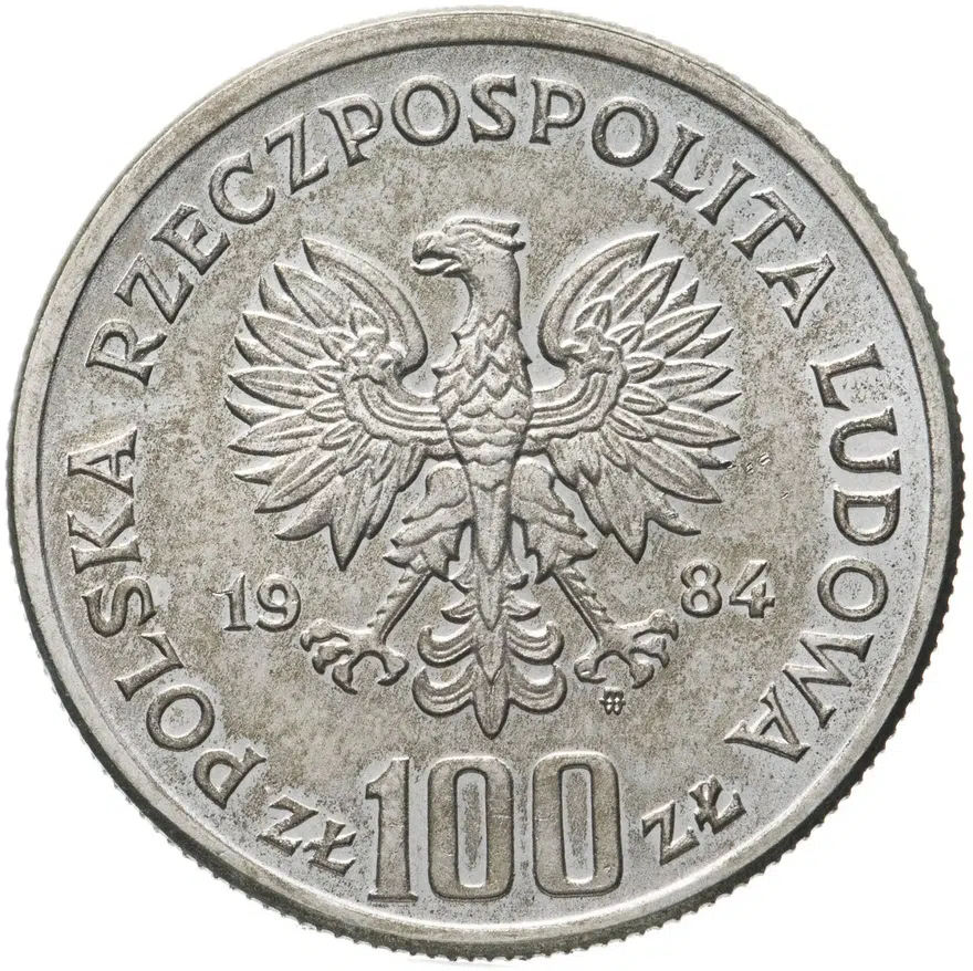 Польша 100 злотых (zlotych) 1984  40 лет образования Польской Народной Республики, реверс