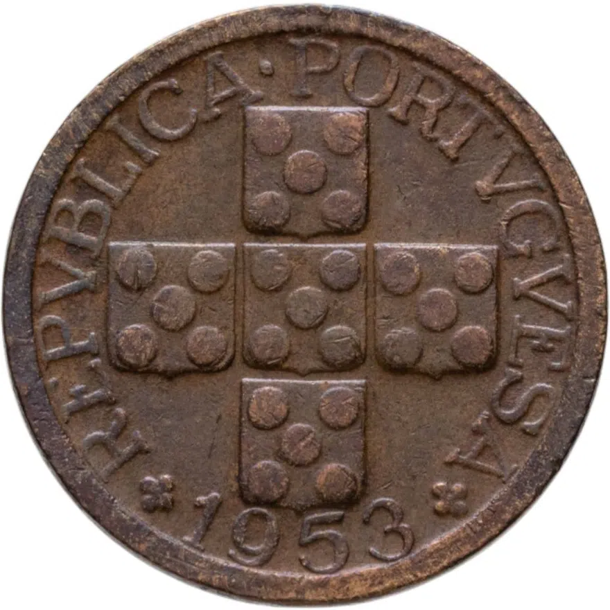 Португалия 10 сентаво (centavos) 1953, реверс