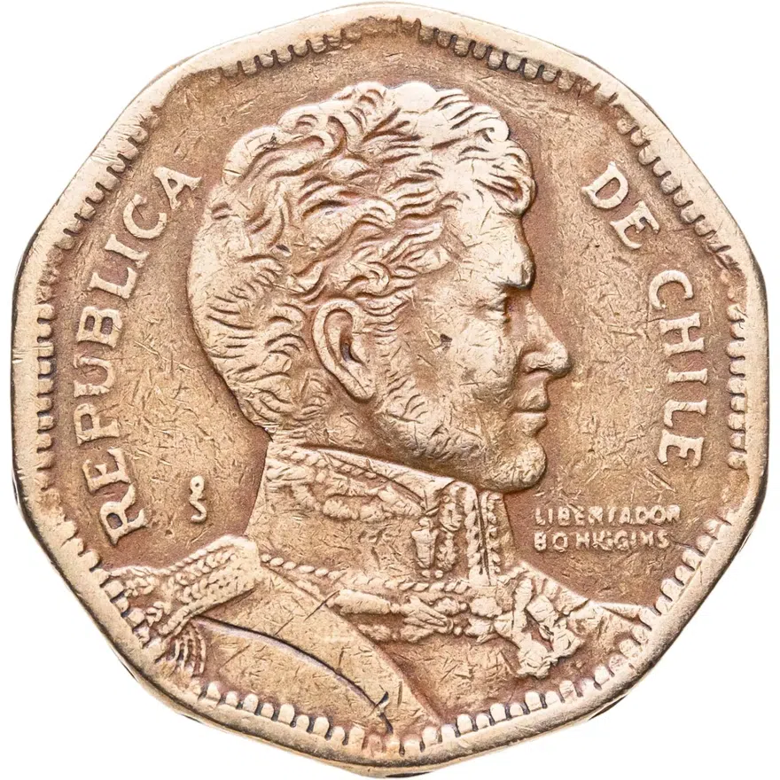 Чили 50 песо (pesos) 1989