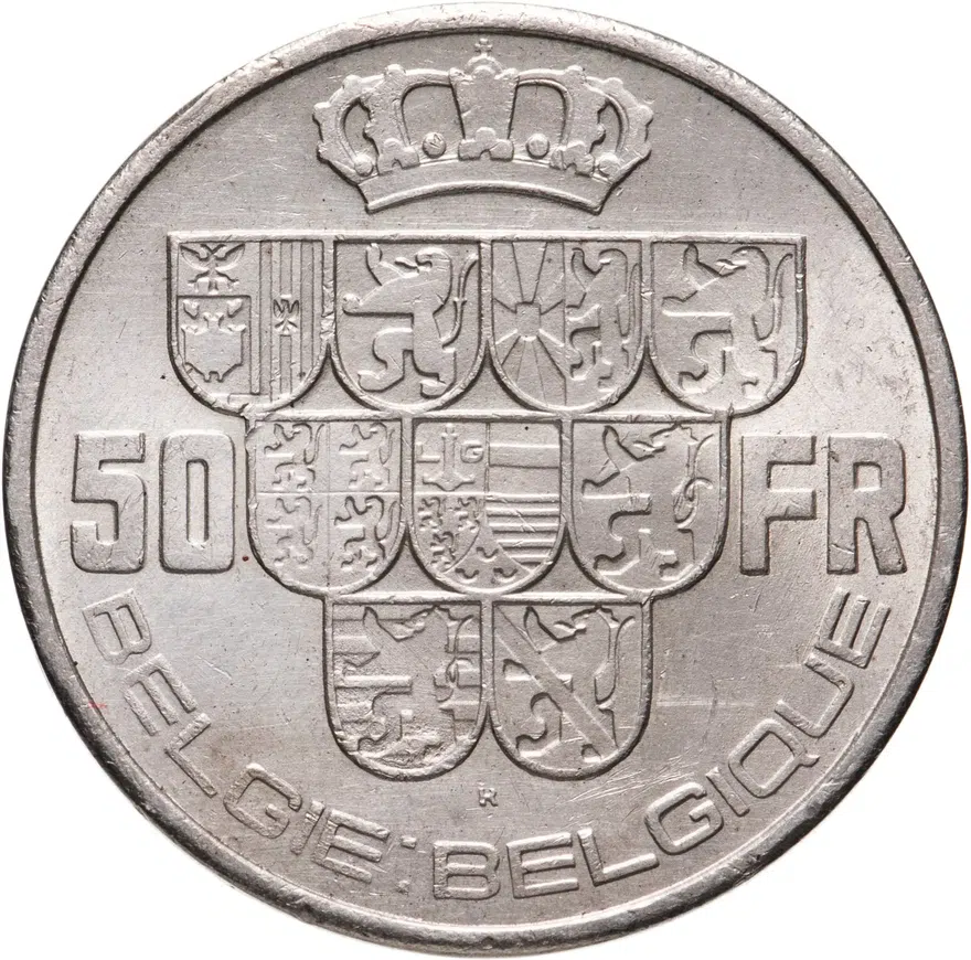 Бельгия 50 франков 1940, реверс