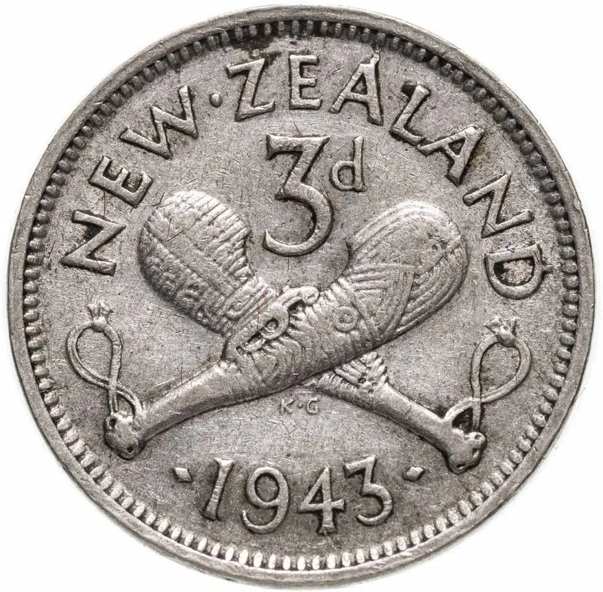 Новая Зеландия 3 пенса (pence) 1943
