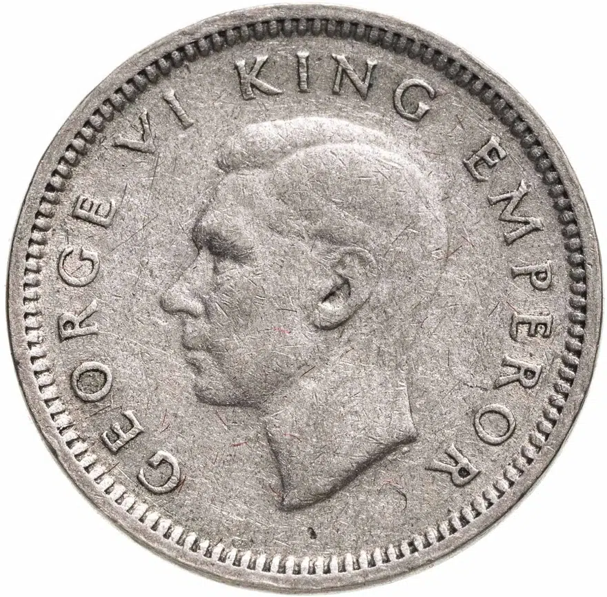 Новая Зеландия 3 пенса (pence) 1943, реверс