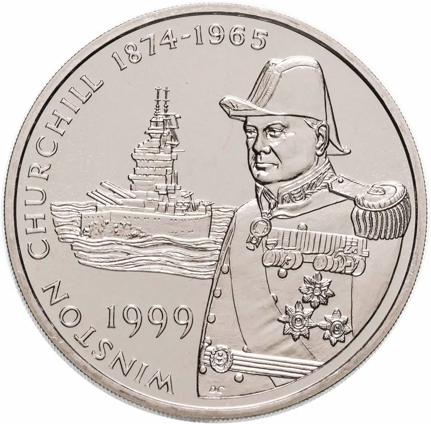 Фолклендские острова 50 пенсов (pence) 1999  Уинстон Черчилль, реверс