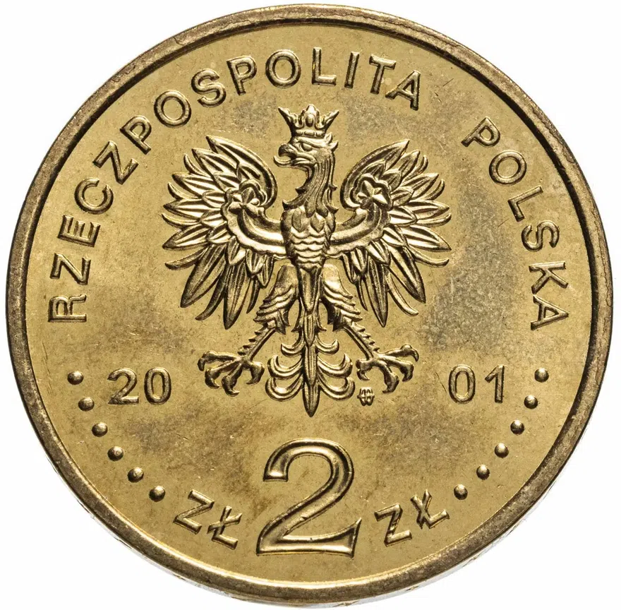 Польша 2 злотых (zlote) 2001  Ритуалы Польши - Коляда, реверс